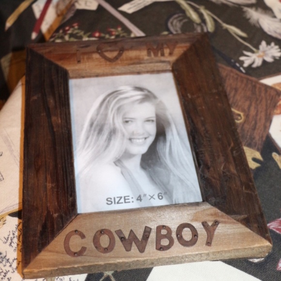 I LOVE MY COWBOY WOODEN HANDMADE FRAME - Picture 3 of 3